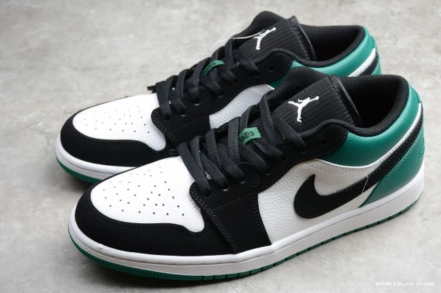 553558-113 Jordan 1 Mystic Air Green Low White Black 0820